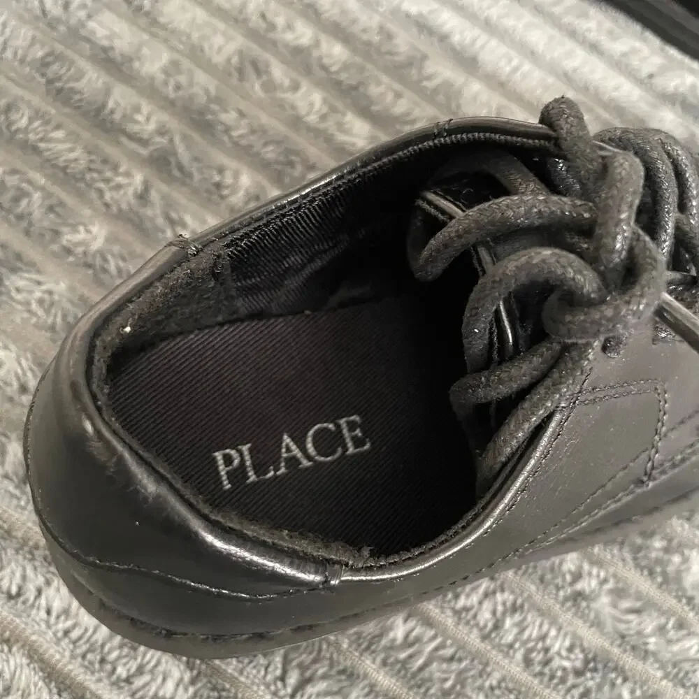 The Children's Place Toddler Boys Size 10 Lace Up Dress Shoes - Black NWT